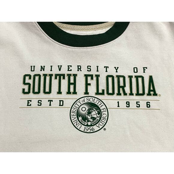 University South Florida USF Bulls Men's M Pullover League Green and White - Picture 7 of 8